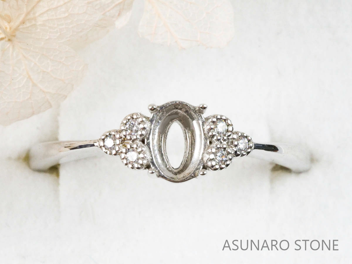 【お仕立て用】空枠番号：4609C　リング枠【オーダージュエリー用】