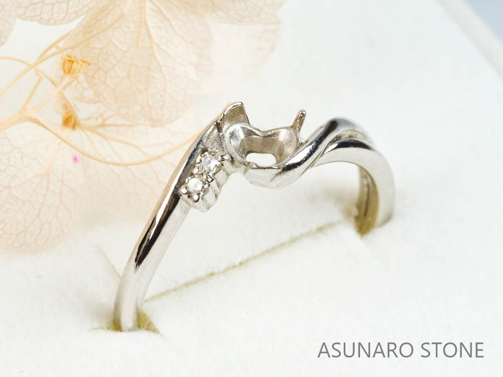 【お仕立て用】空枠番号：4135C　リング枠【オーダージュエリー用】