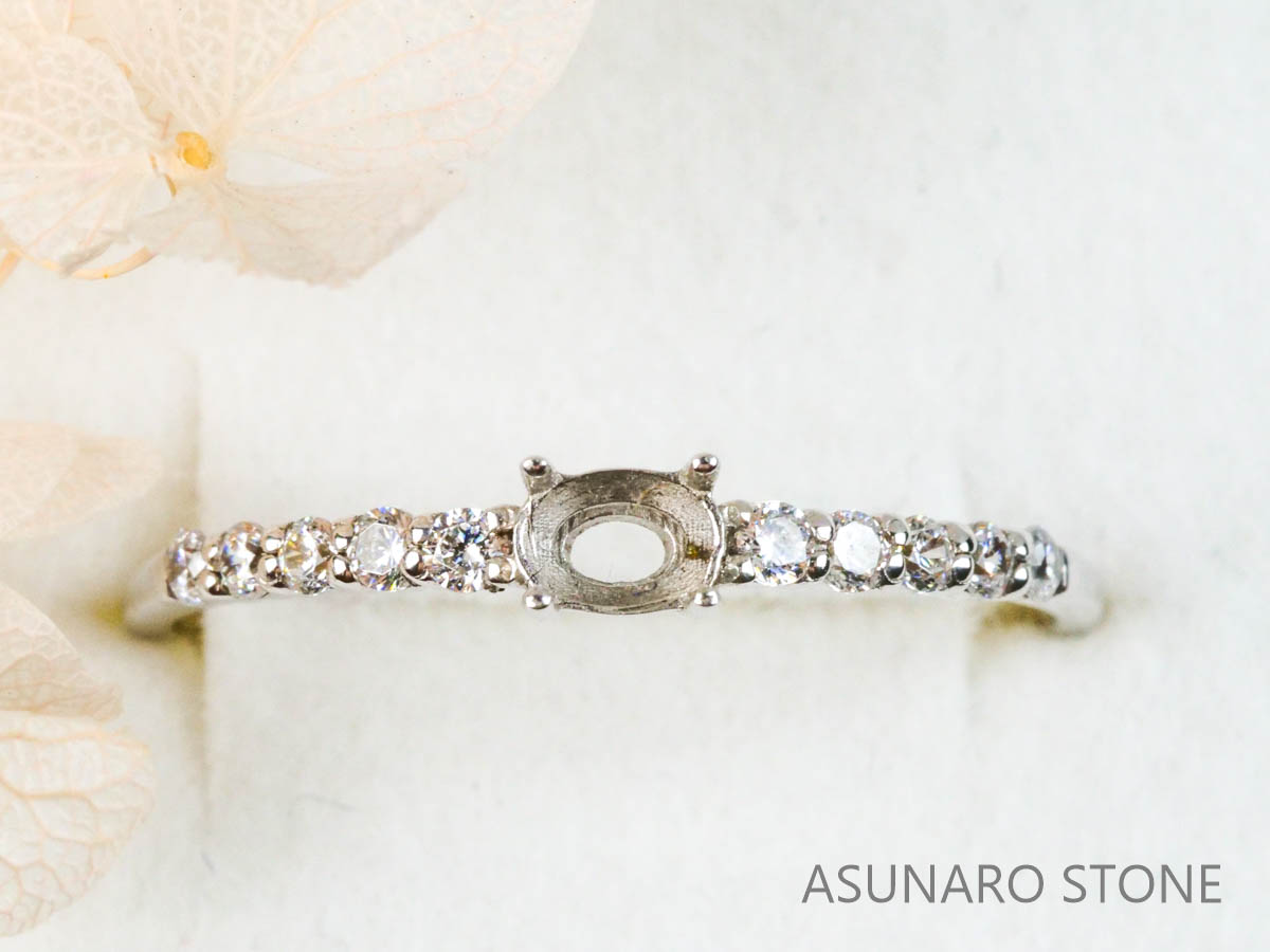 【お仕立て用】空枠番号：4632C　リング枠【オーダージュエリー用】