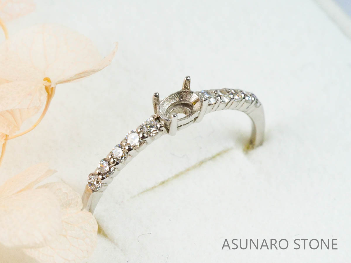 【お仕立て用】空枠番号：4632C　リング枠【オーダージュエリー用】