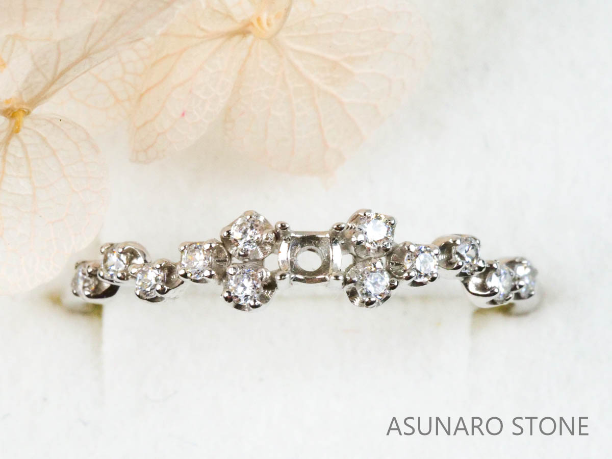 【お仕立て用】空枠番号：4995C リング枠【オーダージュエリー用】