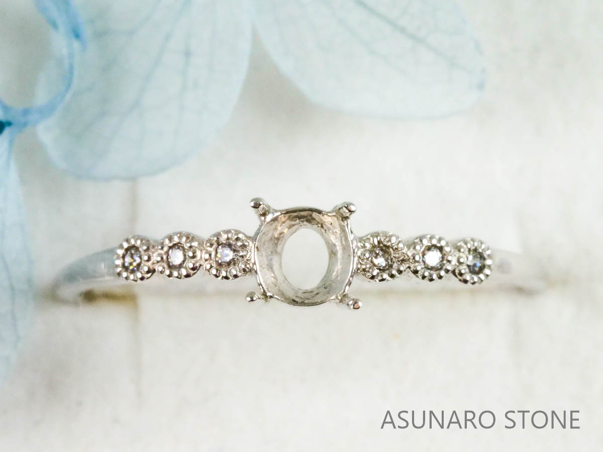 【お仕立て用】空枠番号：5622I　リング枠【オーダージュエリー用】