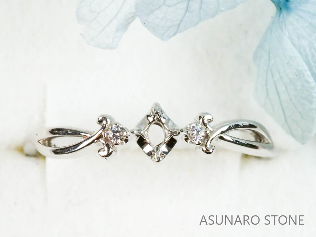 【お仕立て用】空枠番号：4042C　リング枠【オーダージュエリー用】