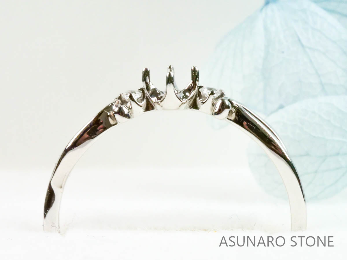 【お仕立て用】空枠番号：4042C　リング枠【オーダージュエリー用】