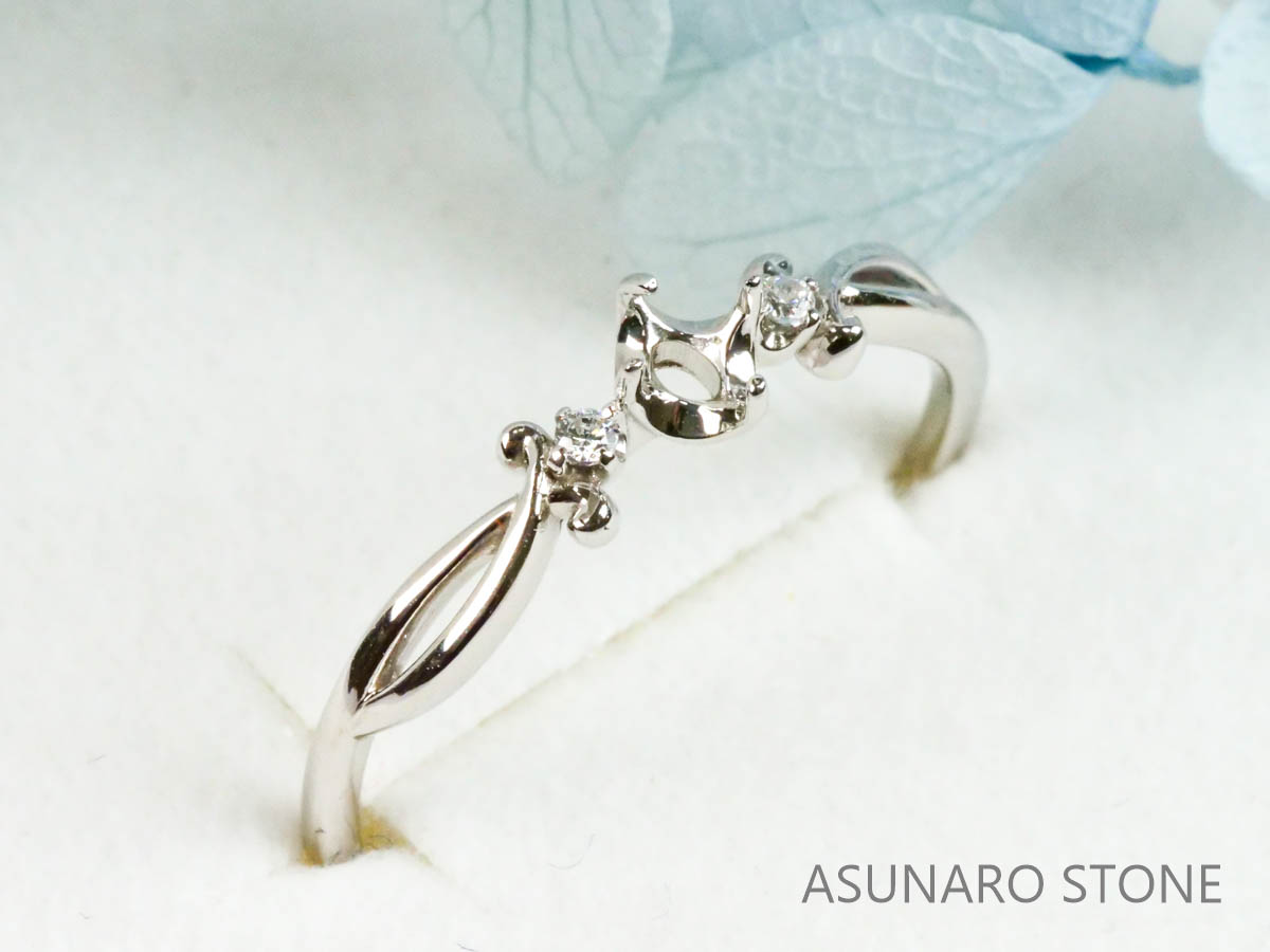 【お仕立て用】空枠番号：4042C　リング枠【オーダージュエリー用】