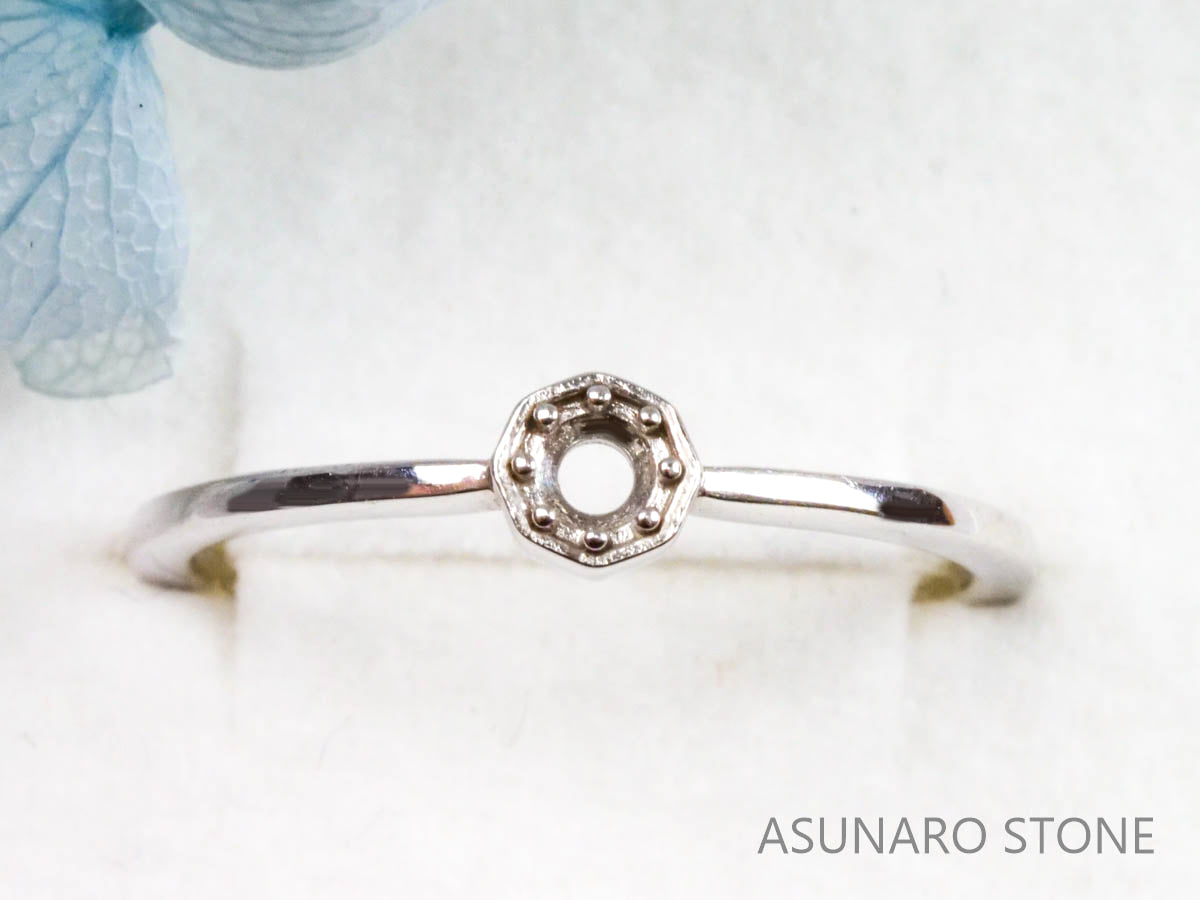 【お仕立て用】空枠番号：S2A リング枠　ダイヤなし【オーダージュエリー用】