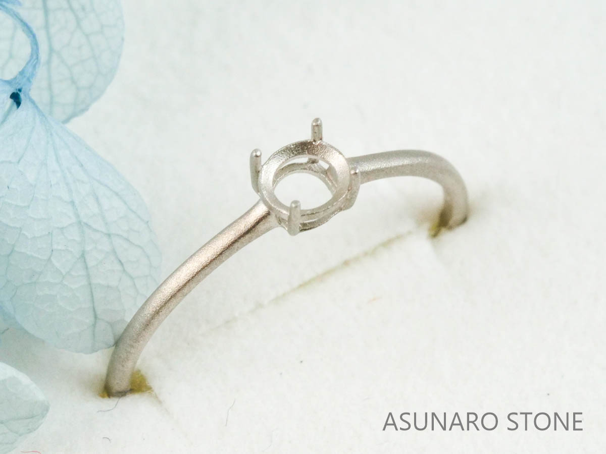 【お仕立て用】空枠番号：S28A　約1.1mm幅　つや消し　リング枠　ダイヤなし【オーダージュエリー用】