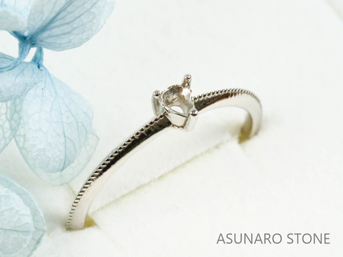 【お仕立て用】空枠番号：3357C  リング枠　ダイヤなし【オーダージュエリー用】