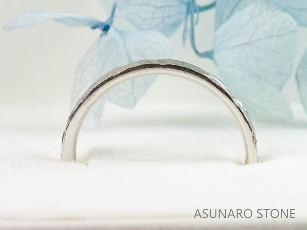 【お仕立て用】空枠番号：2941C　約2.3mm幅　槌目　リング枠　ダイヤなし【オーダージュエリー用】