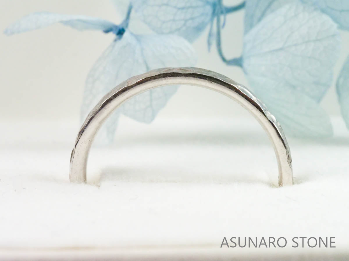 【お仕立て用】空枠番号：2941C　約2.3mm幅　槌目　リング枠　ダイヤなし【オーダージュエリー用】