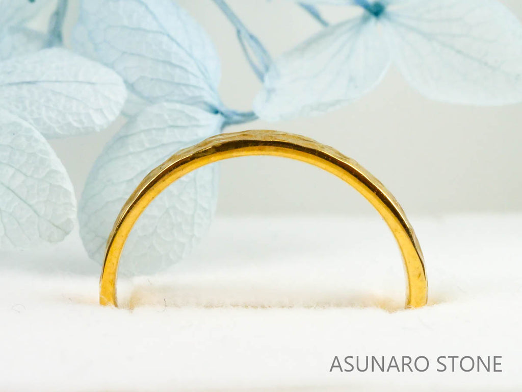 【お仕立て用】空枠番号：3959C-D　約2.7mm幅　槌目加工　リング枠　ダイヤなし【オーダージュエリー用】