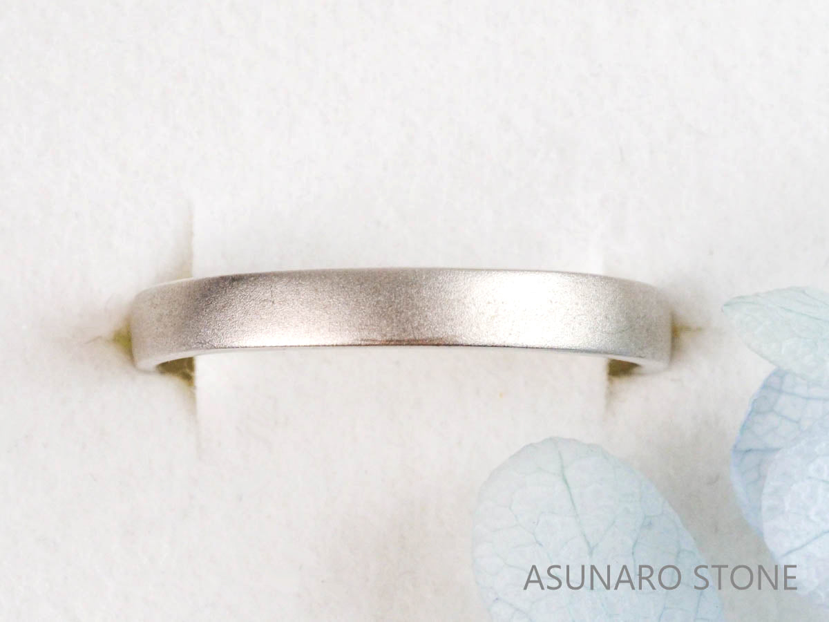 【お仕立て用】空枠番号：3959C-D　約2.7mm幅　ホーニング　リング枠　ダイヤなし【オーダージュエリー用】