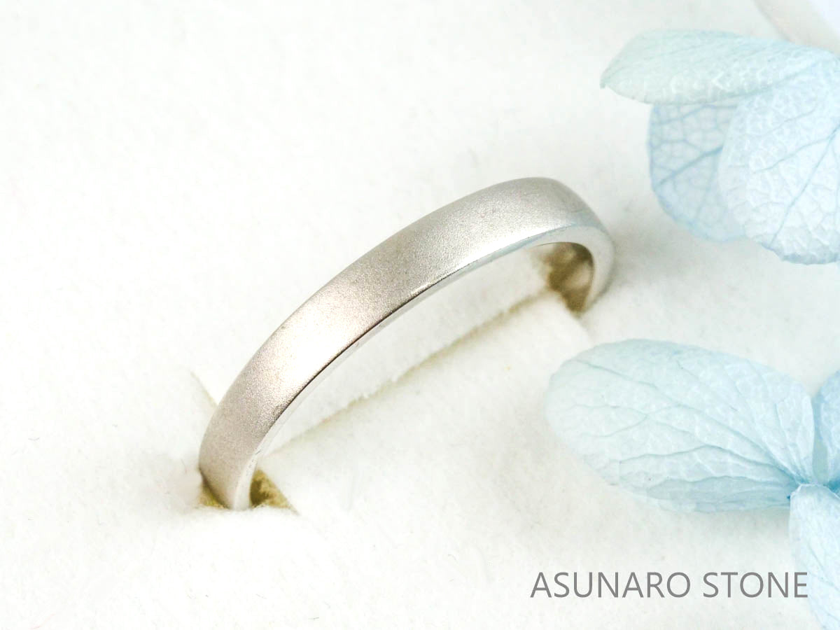 【お仕立て用】空枠番号：3959C-D　約2.7mm幅　ホーニング　リング枠　ダイヤなし【オーダージュエリー用】