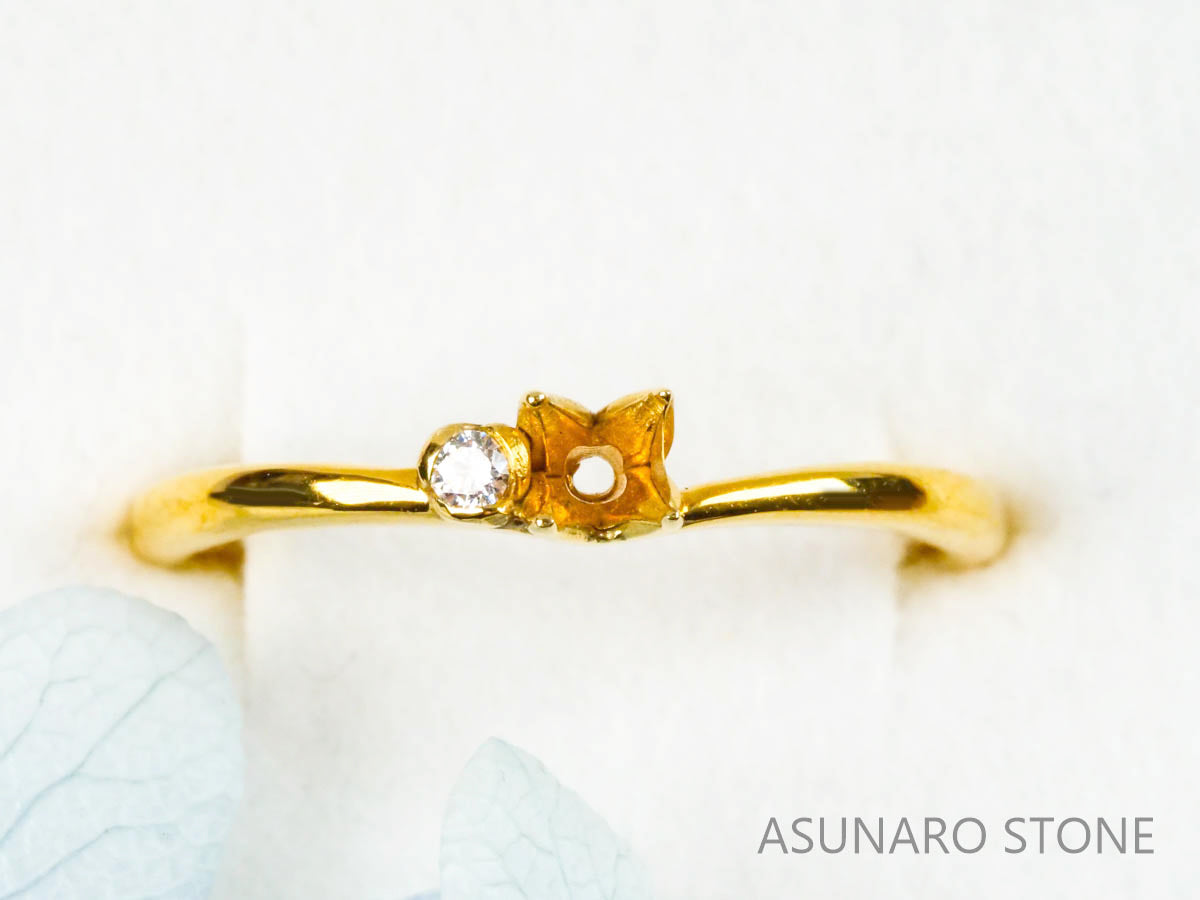 【お仕立て用】空枠番号：4573C　リング枠【オーダージュエリー用】