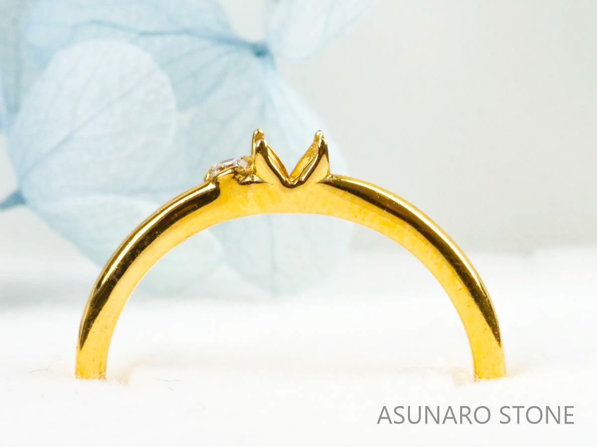 【お仕立て用】空枠番号：4573C　リング枠【オーダージュエリー用】