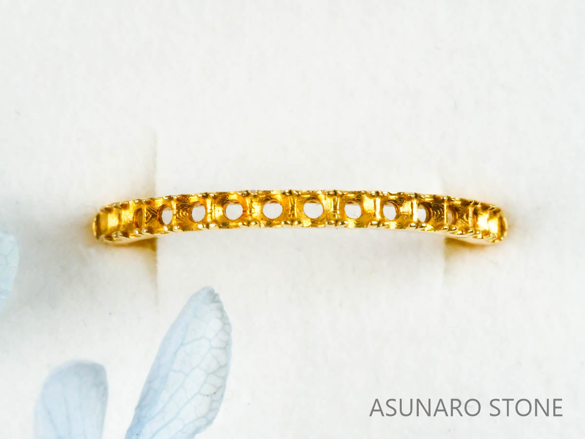 【お仕立て用】空枠番号：3913C　2mm用　リング枠　ハーフエタニティ【オーダージュエリー用】hpv