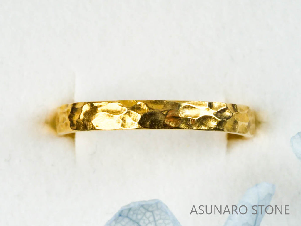 【お仕立て用】空枠番号：3959C-D　約2.7mm幅　槌目加工　リング枠　ダイヤなし【オーダージュエリー用】