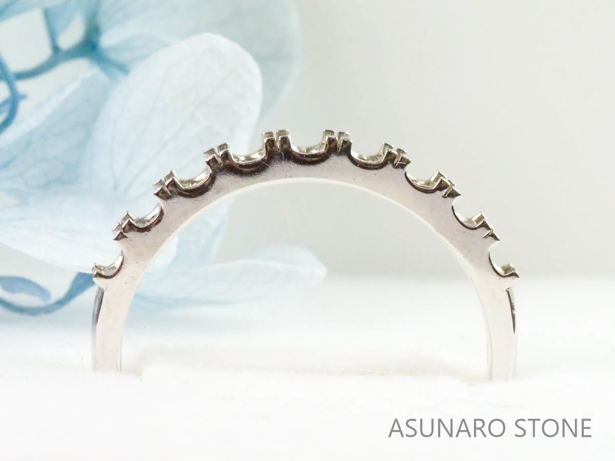 お仕立て用】空枠番号：S9A 2.5mm用 リング枠 ハーフエタニティ