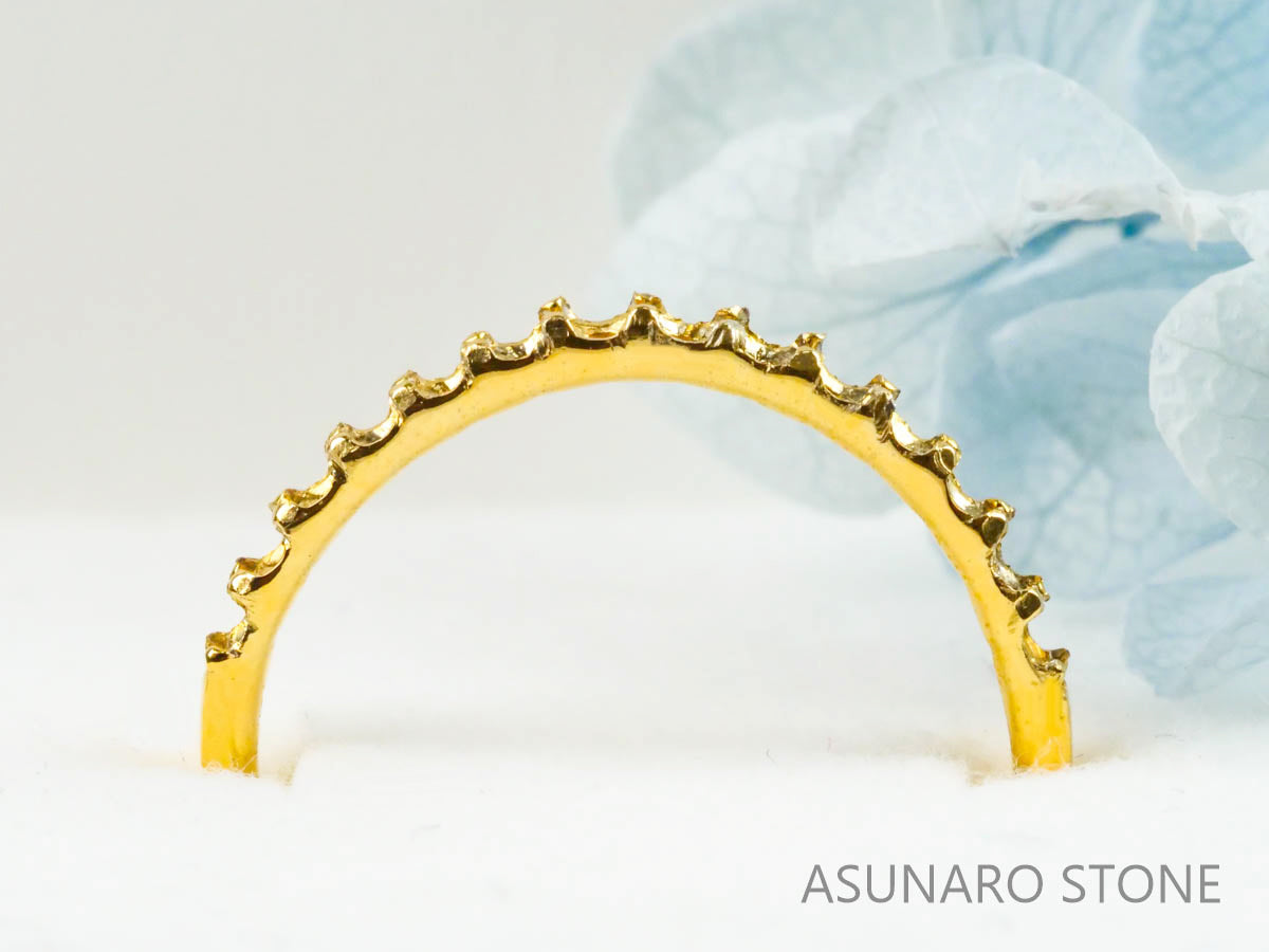 【お仕立て用】空枠番号：1426C　1.8mm用　リング枠　ハーフエタニティ【オーダージュエリー用】hpv