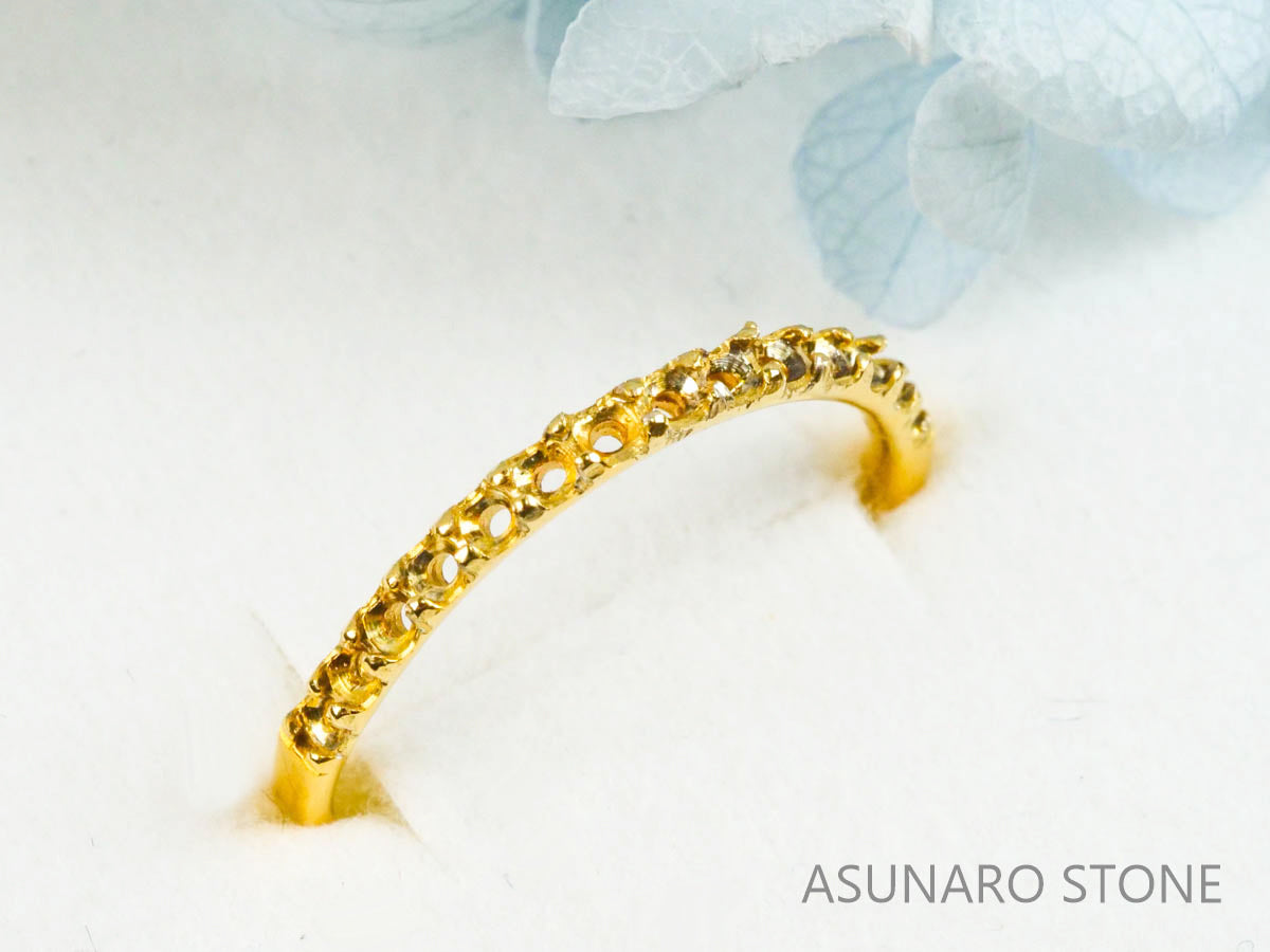 【お仕立て用】空枠番号：1426C　1.8mm用　リング枠　ハーフエタニティ【オーダージュエリー用】hpv