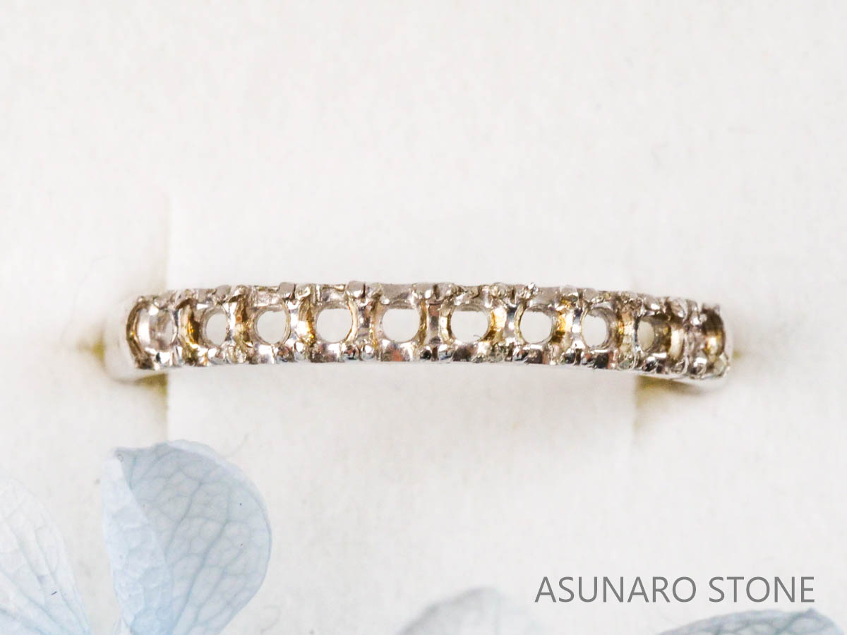 お仕立て用】空枠番号：2068C 2mm用 リング枠 ハーフエタニティ