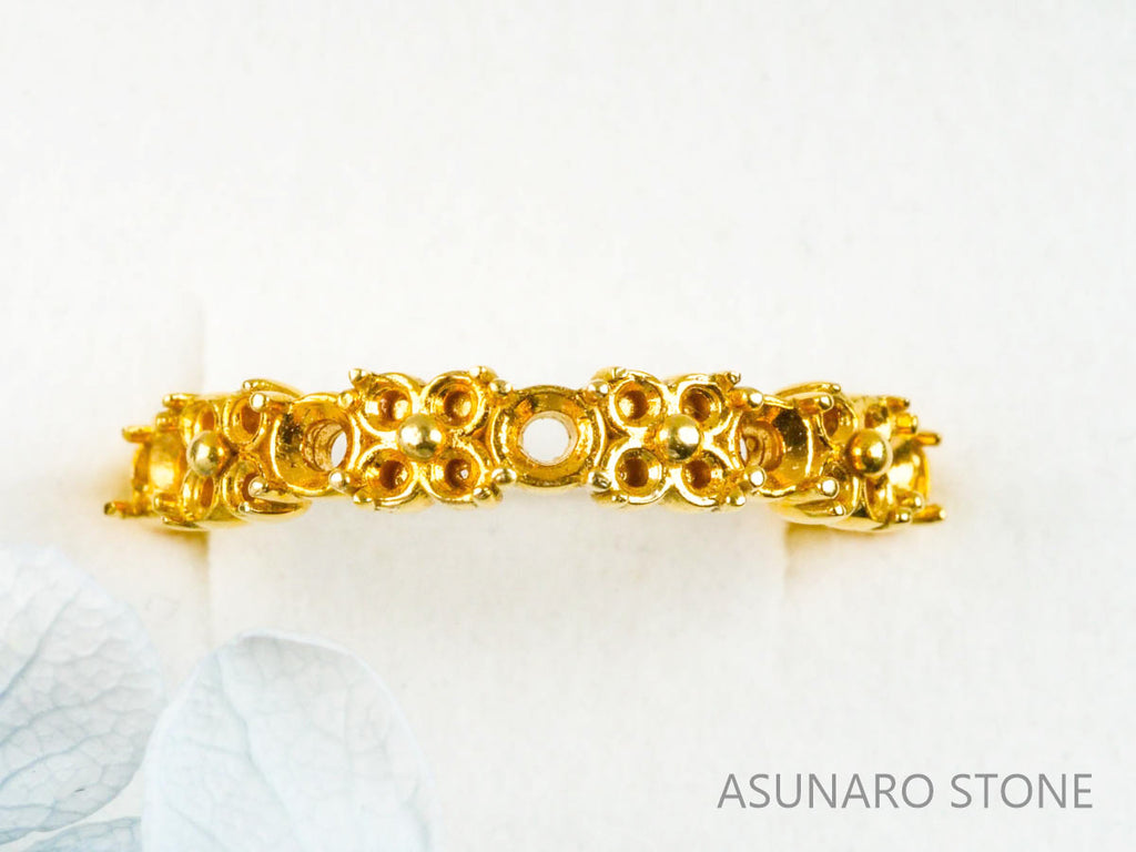 【お仕立て用】空枠番号：1485C　2.5mm 1.6mm用　リング枠　ハーフエタニティ【オーダージュエリー用】hpv