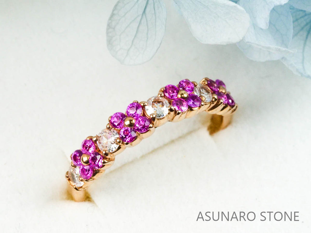 【お仕立て用】空枠番号：1485C　2.5mm 1.6mm用　リング枠　ハーフエタニティ【オーダージュエリー用】hpv