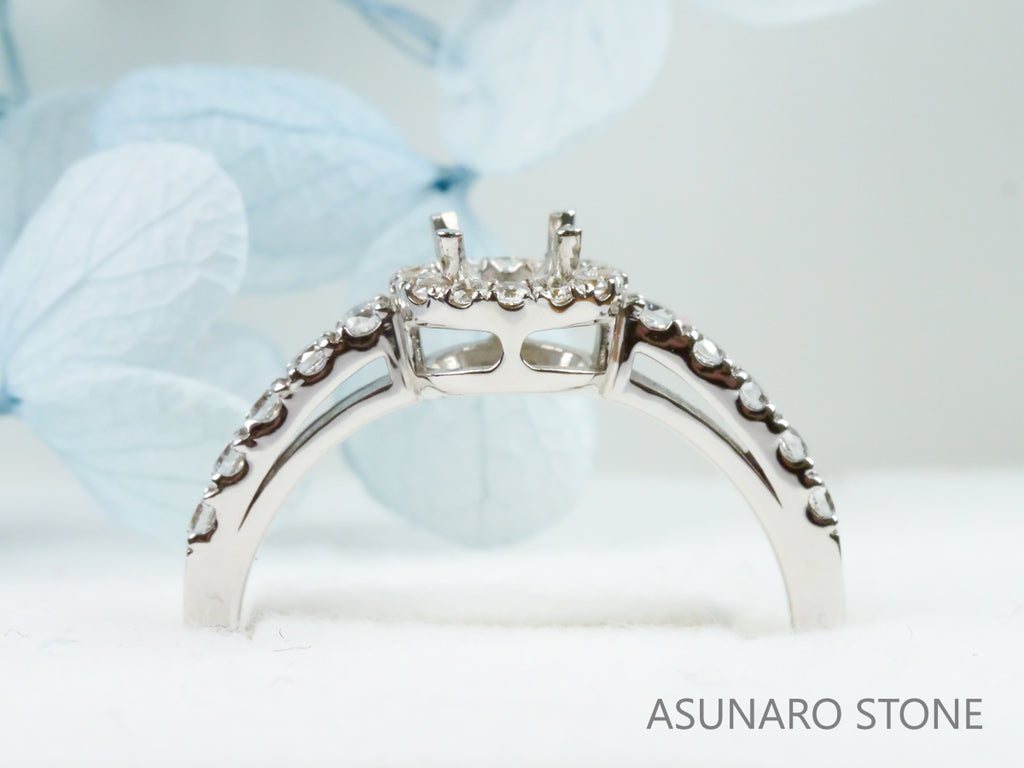 【お仕立て用】空枠番号：2530C　4mm用　リング枠　取り巻き【オーダージュエリー用】