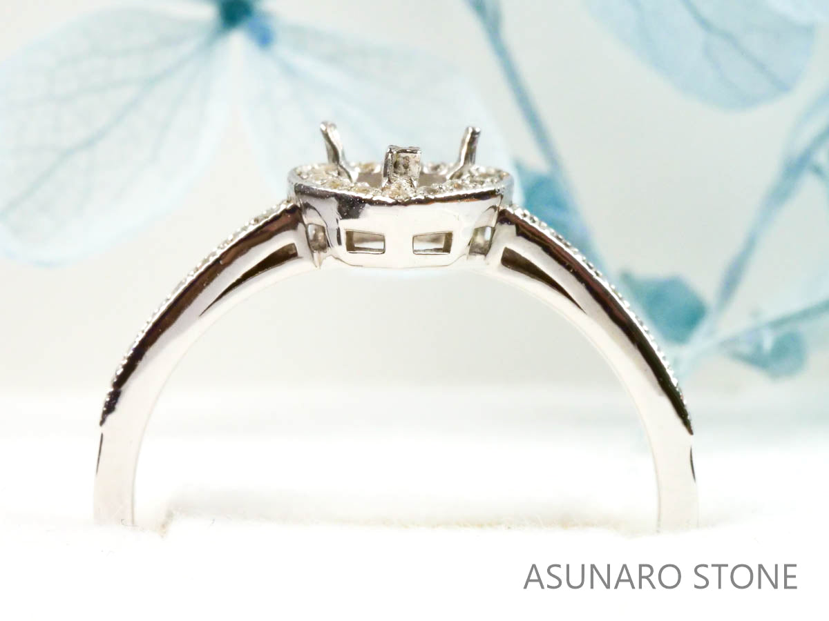 お仕立て用】空枠番号：2407C 4mm用 リング枠 取り巻き【オーダー