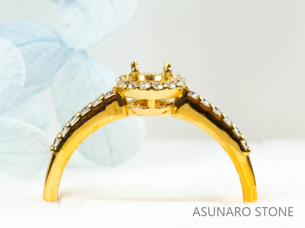 【お仕立て用】空枠番号：4248C　3mm用　リング枠　取り巻き【オーダージュエリー用】