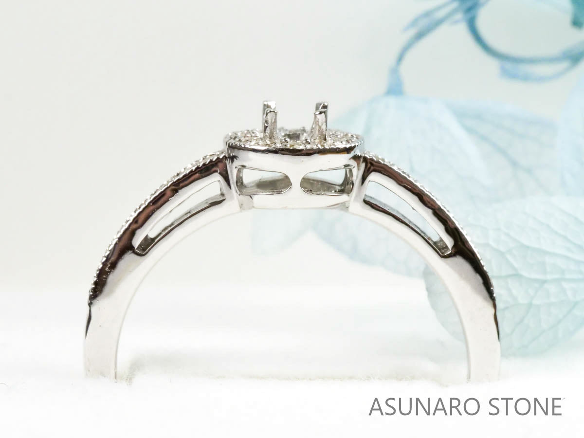 【お仕立て用】空枠番号：2521C　3mm用　リング枠　取り巻き【オーダージュエリー用】