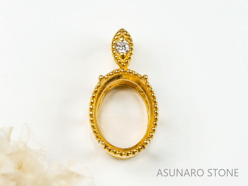 【お仕立て用】空枠番号：4521C　ペンダントトップ枠【オーダージュエリー用】