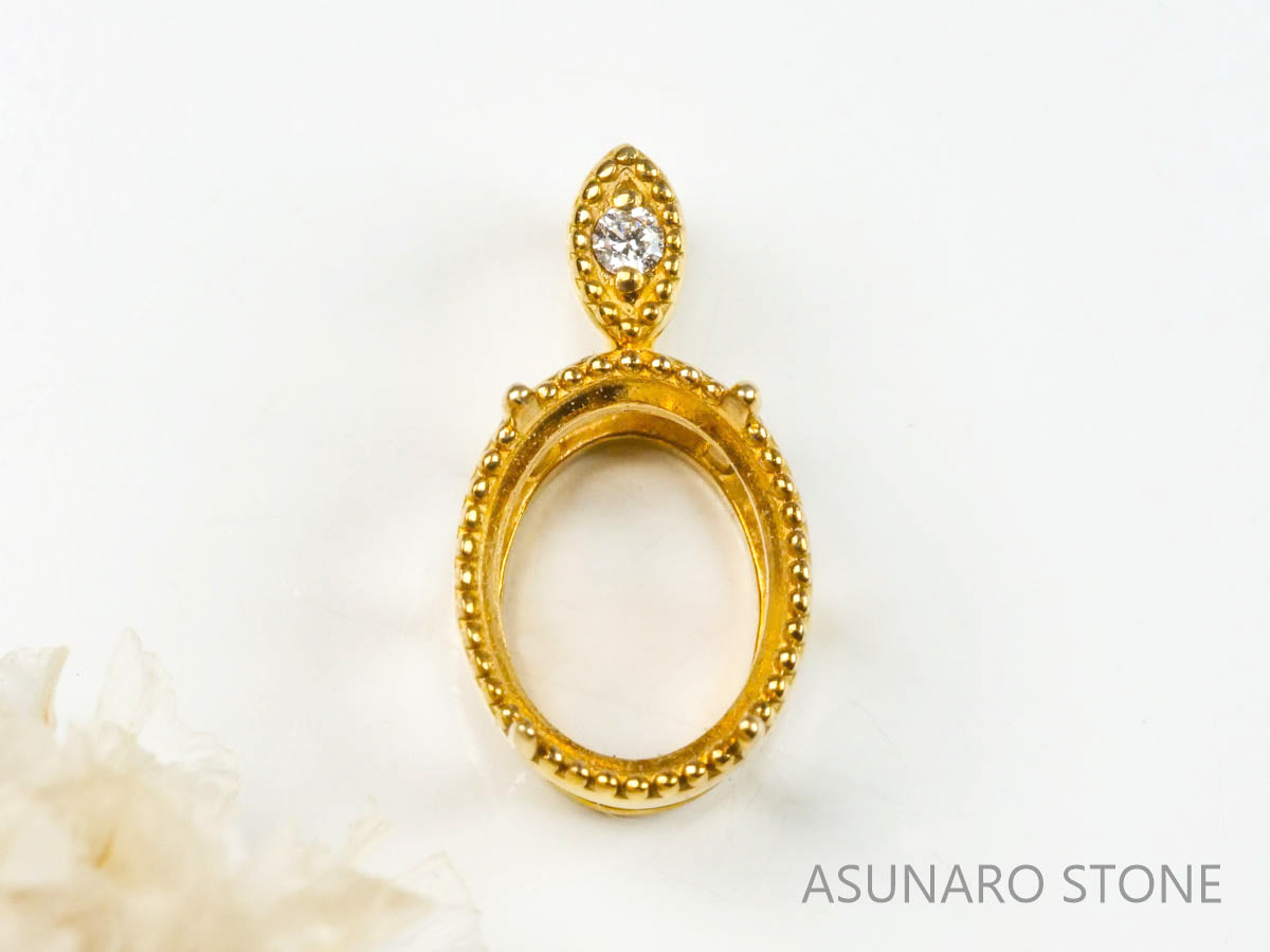 【お仕立て用】空枠番号：4521C　ペンダントトップ枠【オーダージュエリー用】