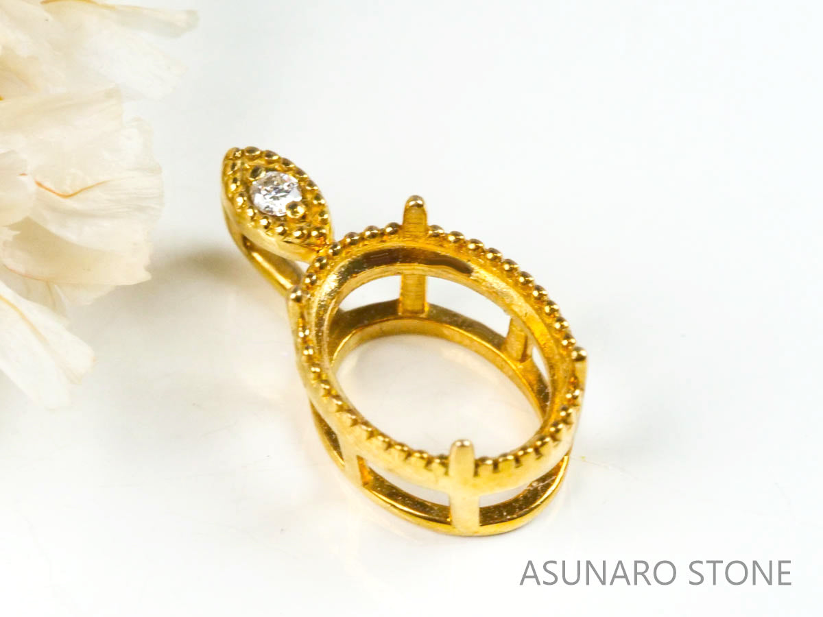 【お仕立て用】空枠番号：4521C　ペンダントトップ枠【オーダージュエリー用】