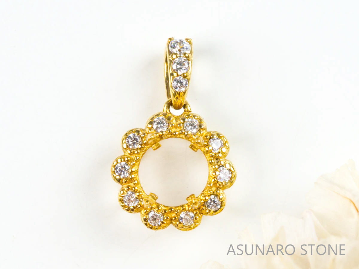 【お仕立て用】空枠番号：4503C　ペンダントトップ枠【オーダージュエリー用】