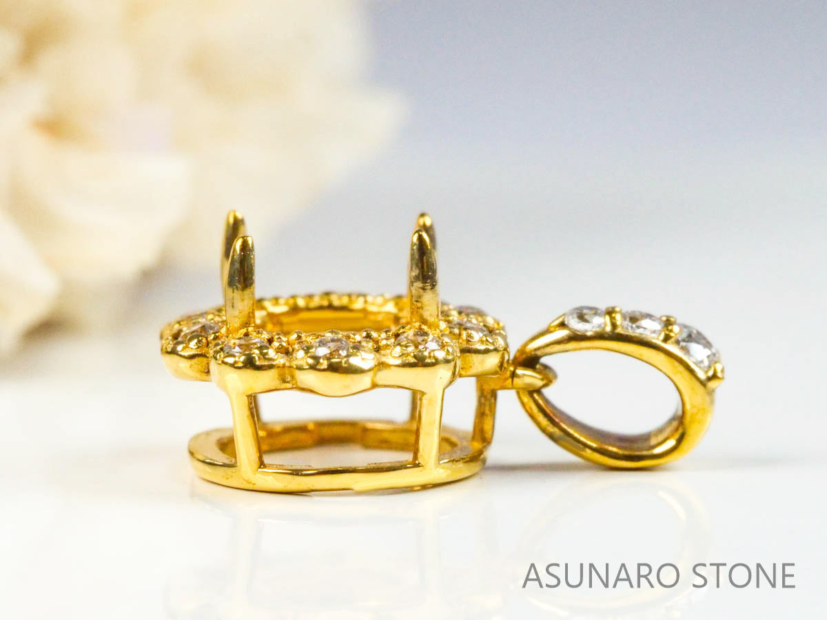 【お仕立て用】空枠番号：4503C　ペンダントトップ枠【オーダージュエリー用】