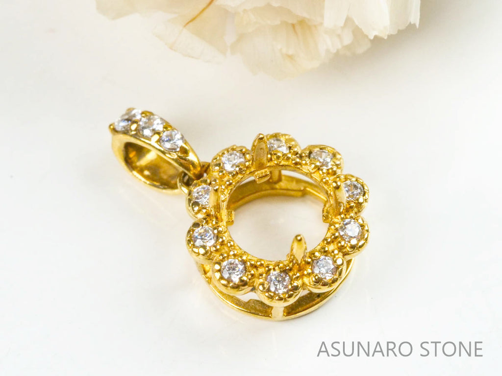 【お仕立て用】空枠番号：4503C　ペンダントトップ枠【オーダージュエリー用】