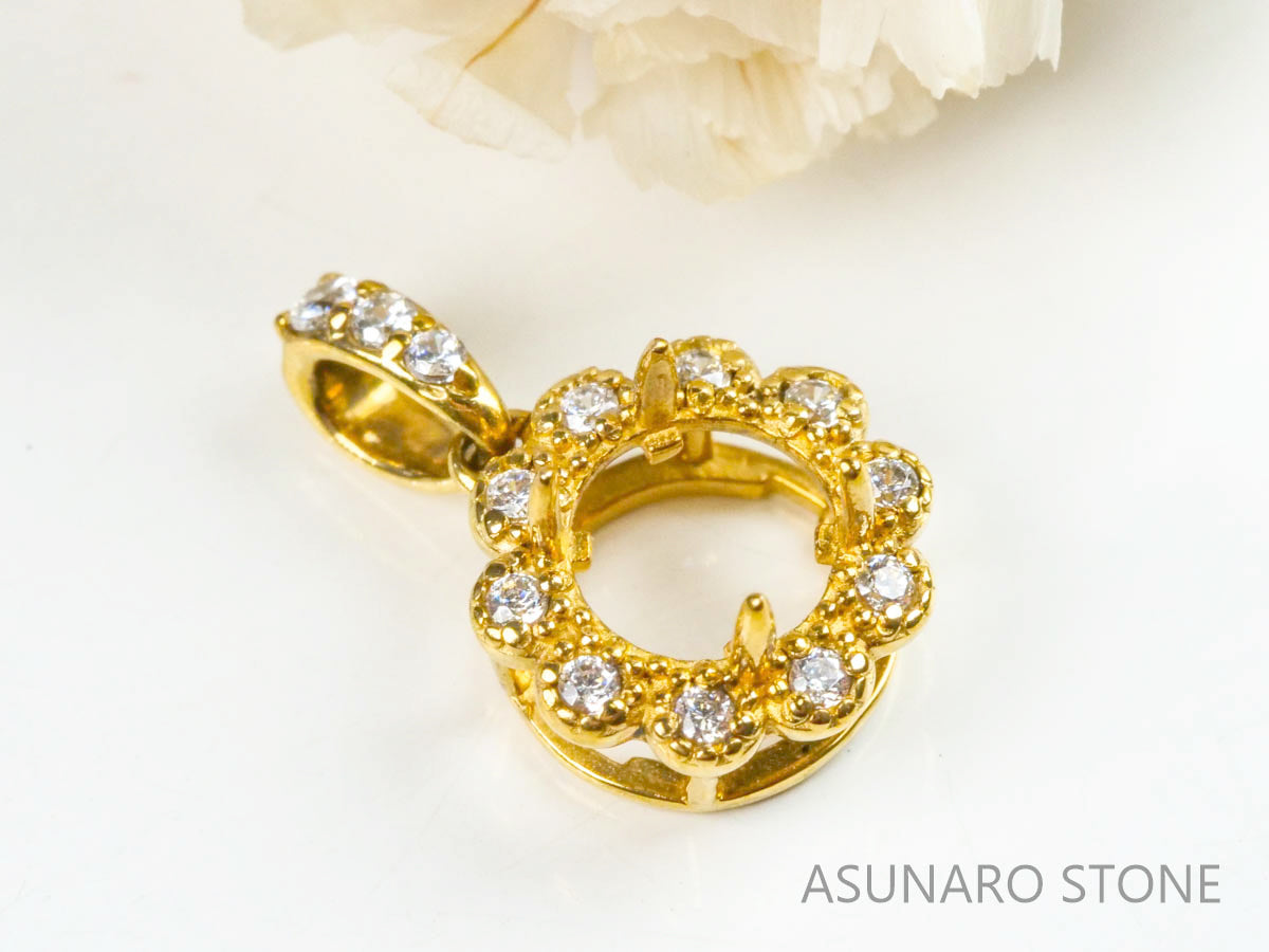 【お仕立て用】空枠番号：4503C　ペンダントトップ枠【オーダージュエリー用】