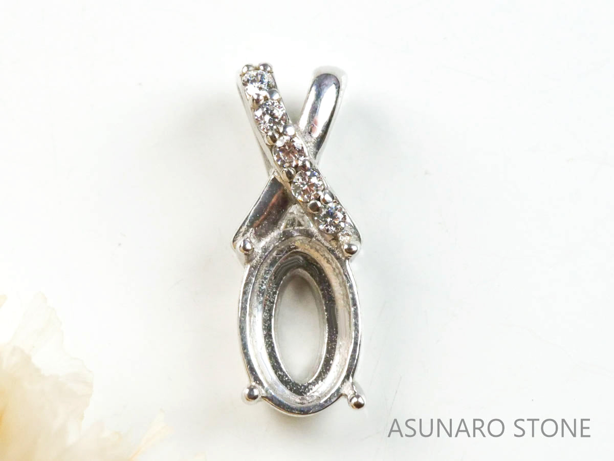 【お仕立て用】空枠番号：4698C　ペンダントトップ枠【オーダージュエリー用】