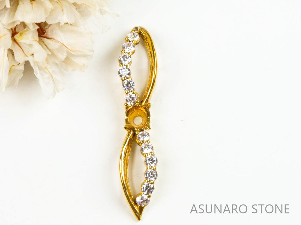 【お仕立て用】空枠番号：3880C　ペンダントトップ枠【オーダージュエリー用】