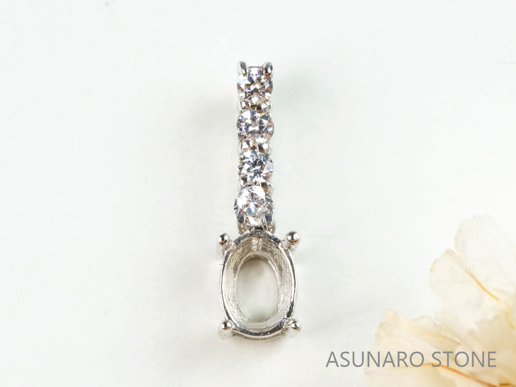 【お仕立て用】空枠番号：4637C　ペンダントトップ枠【オーダージュエリー用】