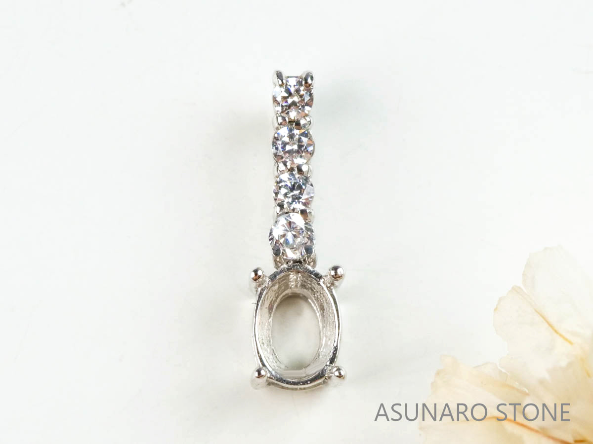 【お仕立て用】空枠番号：4637C　ペンダントトップ枠【オーダージュエリー用】