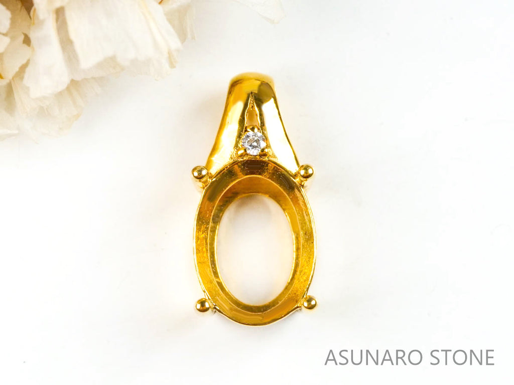 【お仕立て用】空枠番号：4587C　ペンダントトップ枠【オーダージュエリー用】