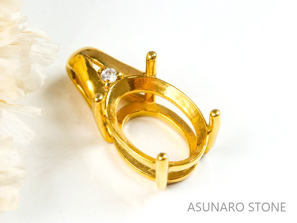 【お仕立て用】空枠番号：4587C　ペンダントトップ枠【オーダージュエリー用】