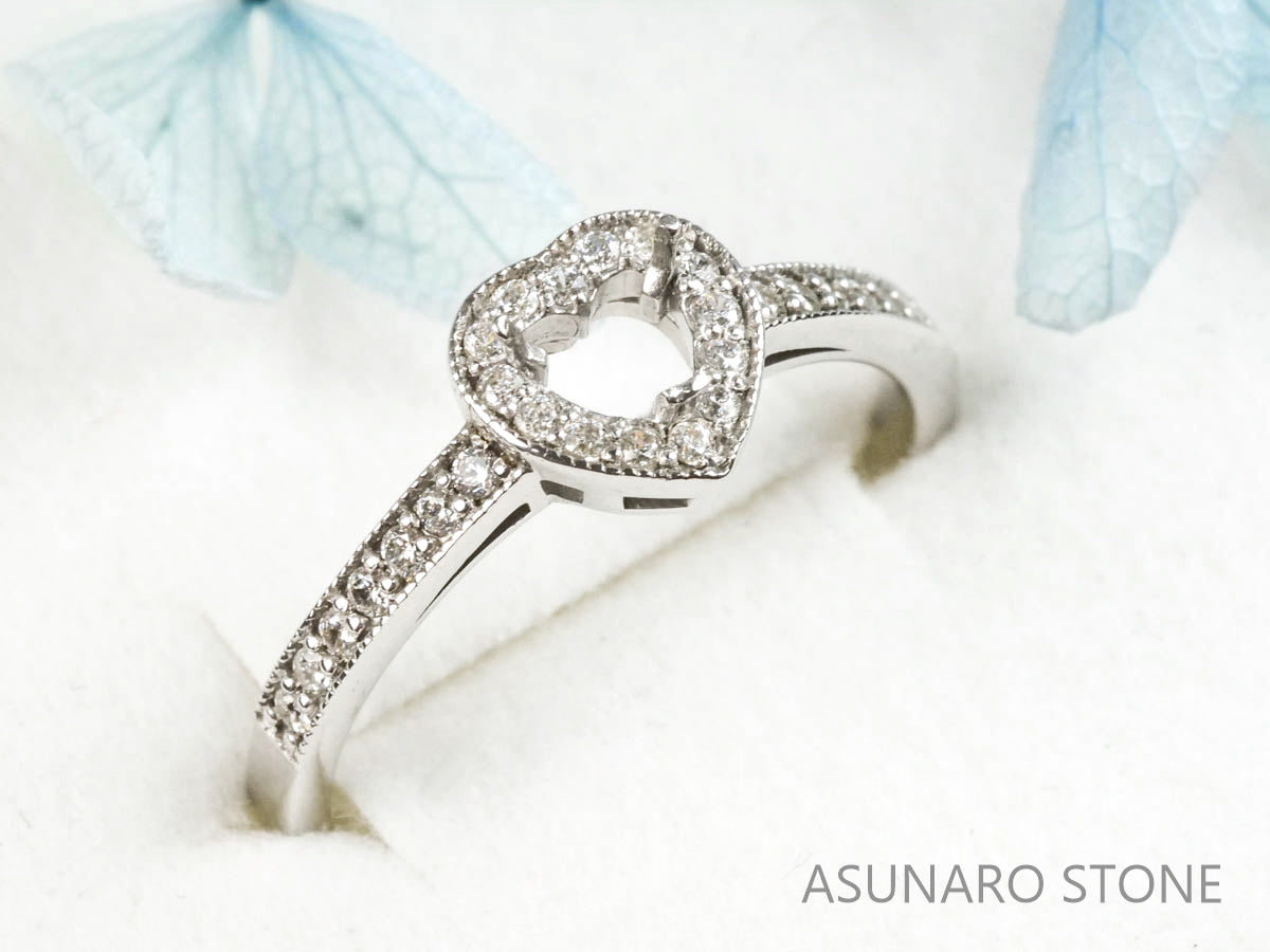 【お仕立て用】空枠番号：2407C　4mm用　リング枠　取り巻き【オーダージュエリー用】