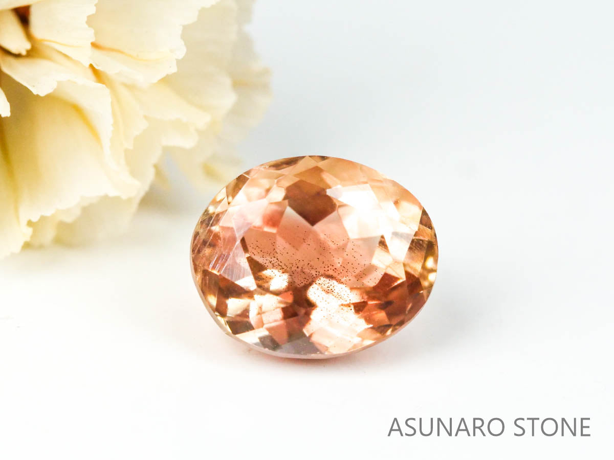 オレゴンサンストーン オーバルカット アメリカ産 1.79ct【221130-1237】