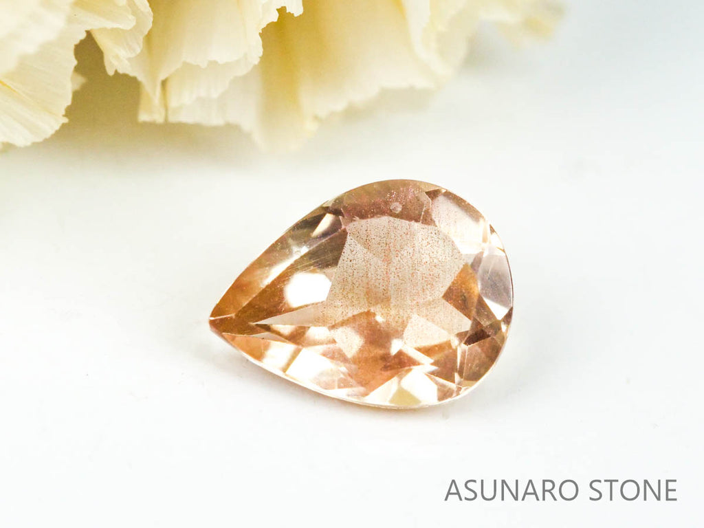 オレゴンサンストーン　ペアシェイプ　アメリカ産 0.86ct【221130-1242】