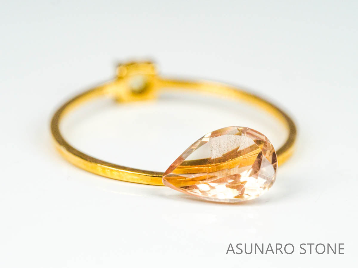 オレゴンサンストーン　ペアシェイプ　アメリカ産 0.86ct【221130-1242】