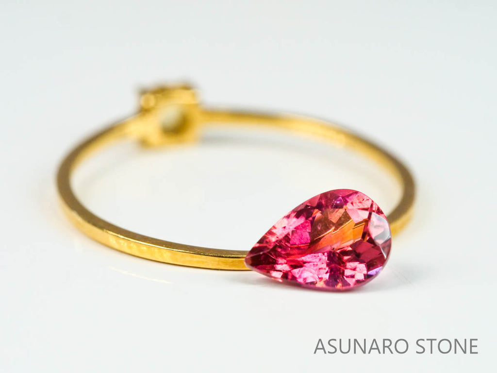 ピンクトルマリン　ペアシェイプ　ブラジル産　　0.68ct【221214-1248】