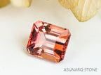 オレンジピンクトルマリン　エメラルドカット　ルワンダ産　　1.53ct【221214-1254】